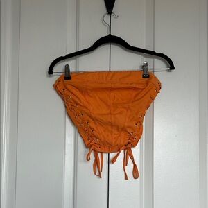 Orange Lace-Up Bandeau